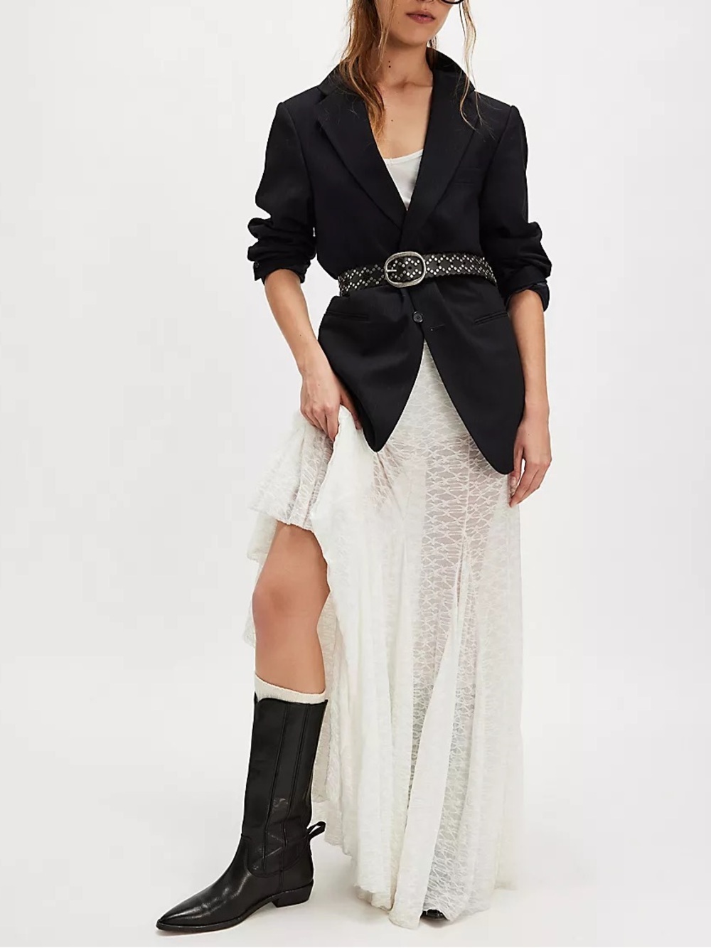 Free People Kiss Kiss Maxi Slip Skirt NWT